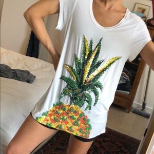 Nicole Miller embellished tee shirt dress